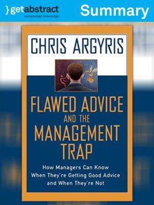 cover image of Flawed Advice and the Management Trap (Summary)